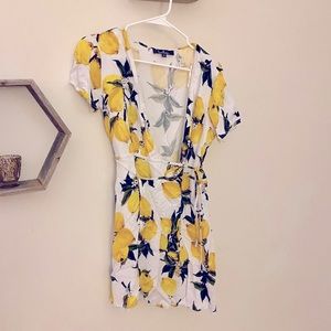 Lulu’s Lemon Wrap Dress